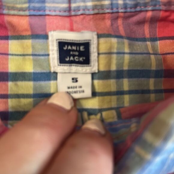 ((3 PIECE)) JANIE AND JACK 100% COTTON BUTTON DOWN SHIRT BUNDLE SIZE 5 - Picture 7 of 7